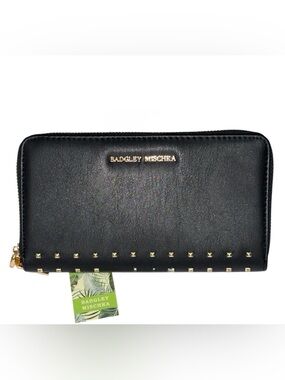 BADGLEY MISCHKA Studded Zip Continental Wallet - NWT